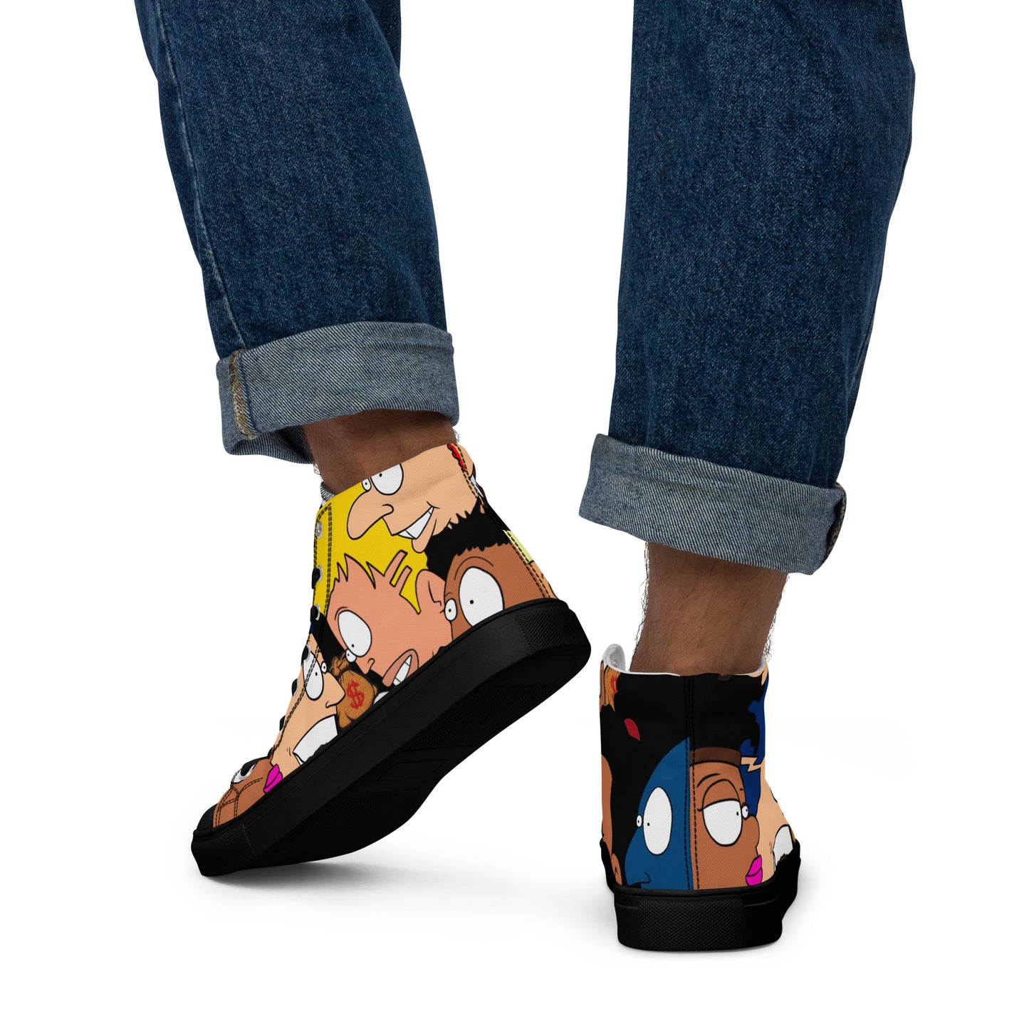 Men’s high top canvas shoes