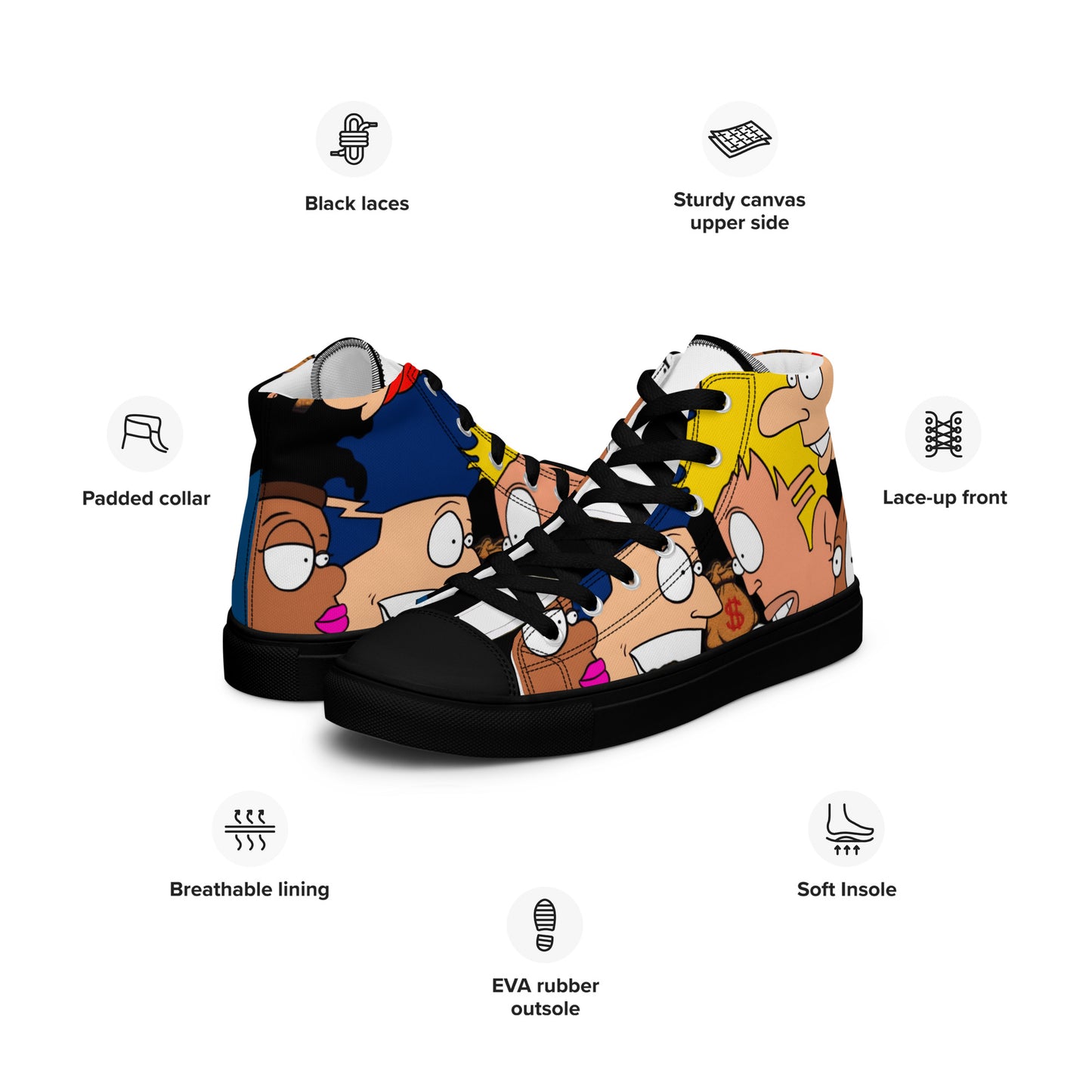 Men’s high top canvas shoes