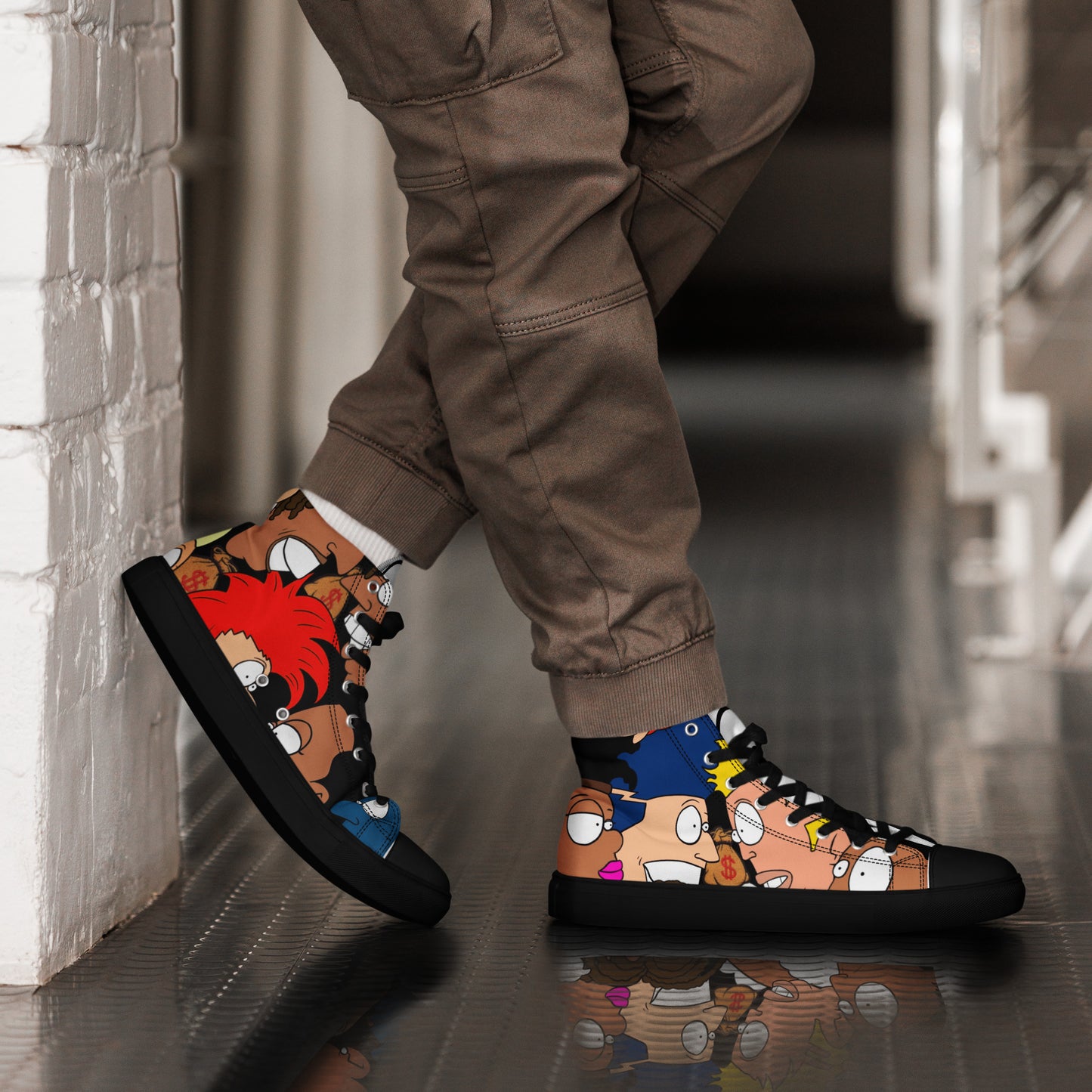 Men’s high top canvas shoes