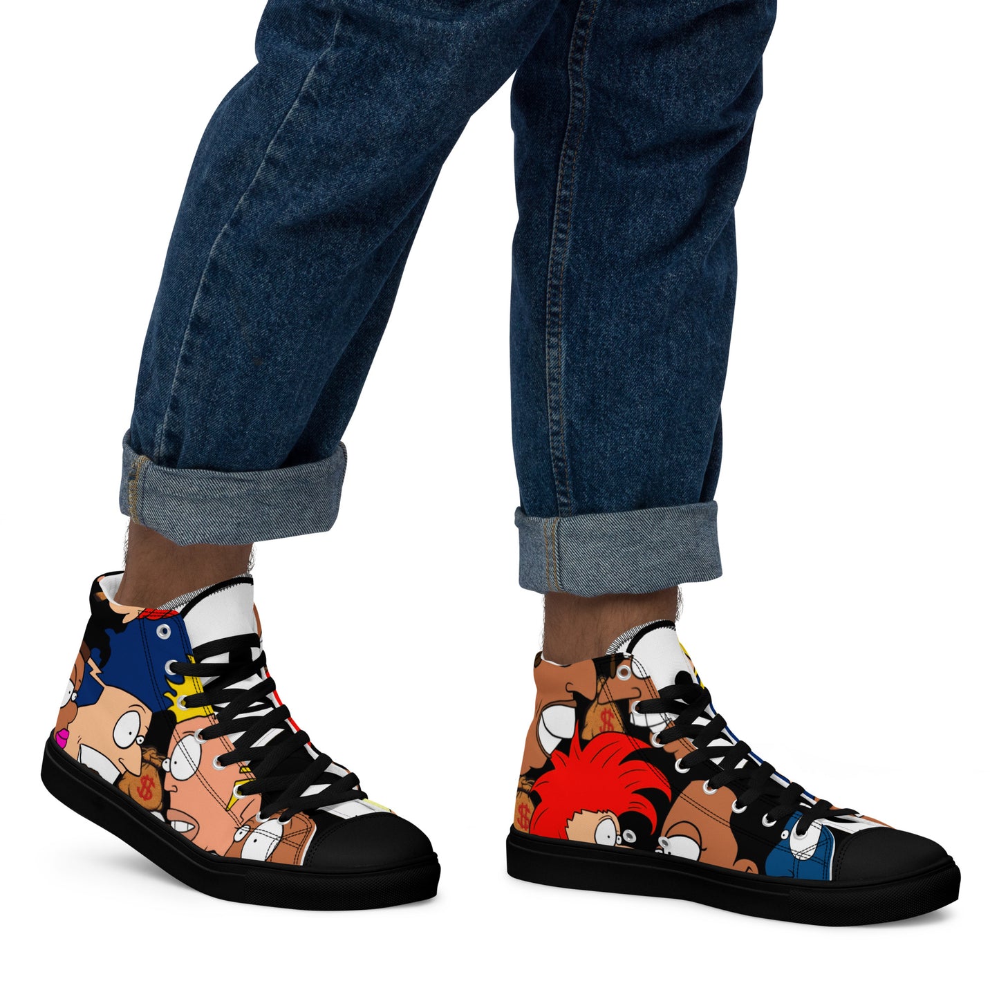 Men’s high top canvas shoes