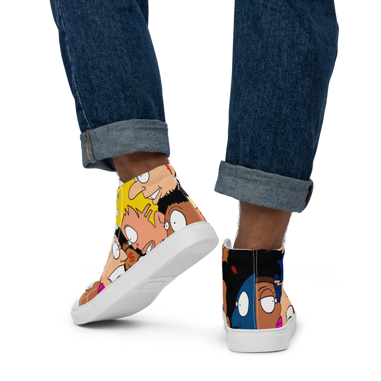Men’s high top canvas shoes