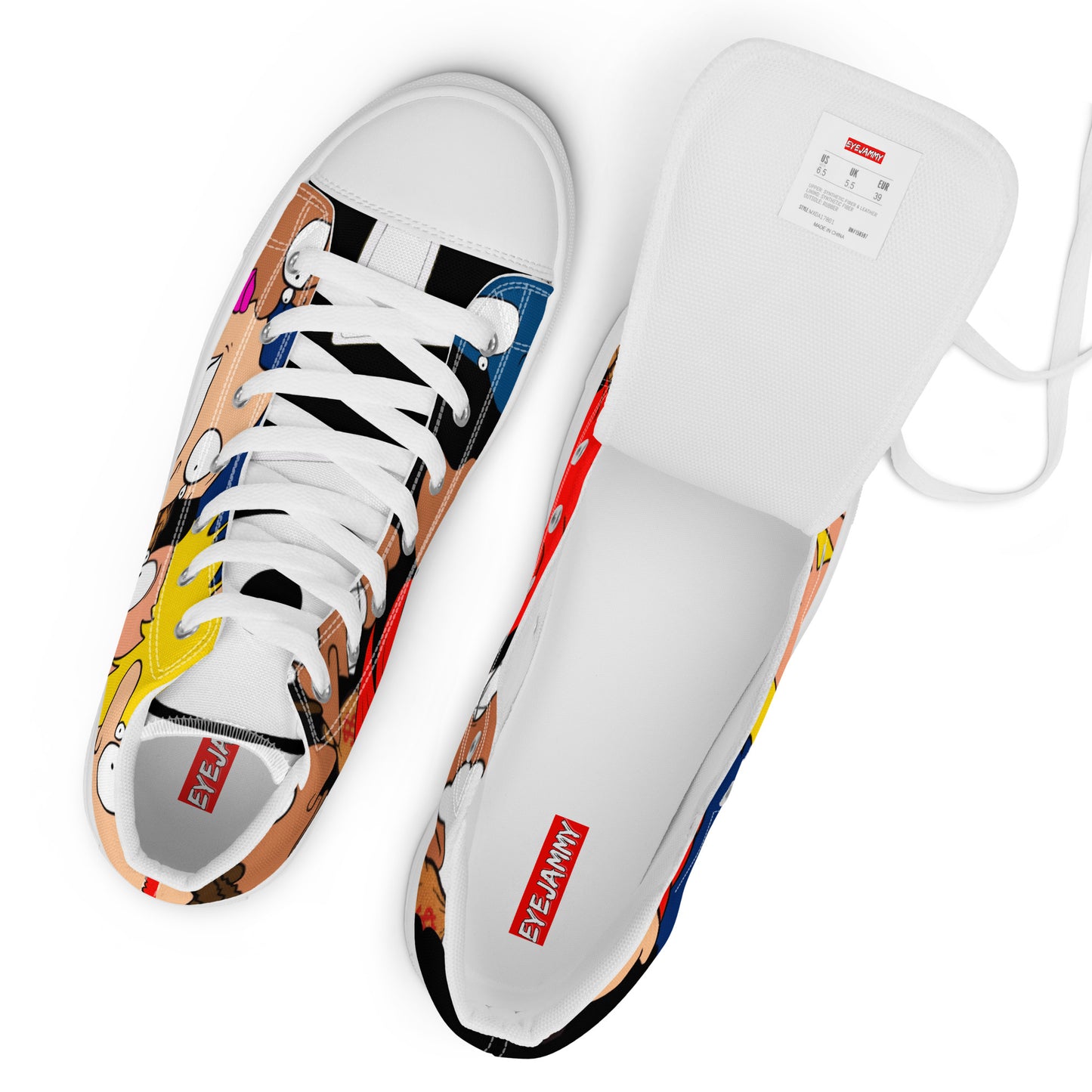 Men’s high top canvas shoes