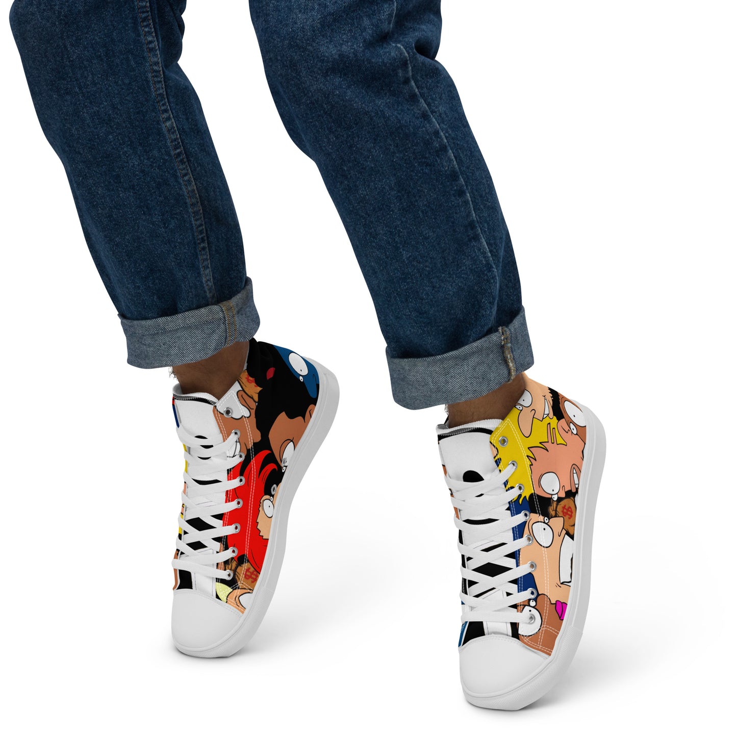 Men’s high top canvas shoes