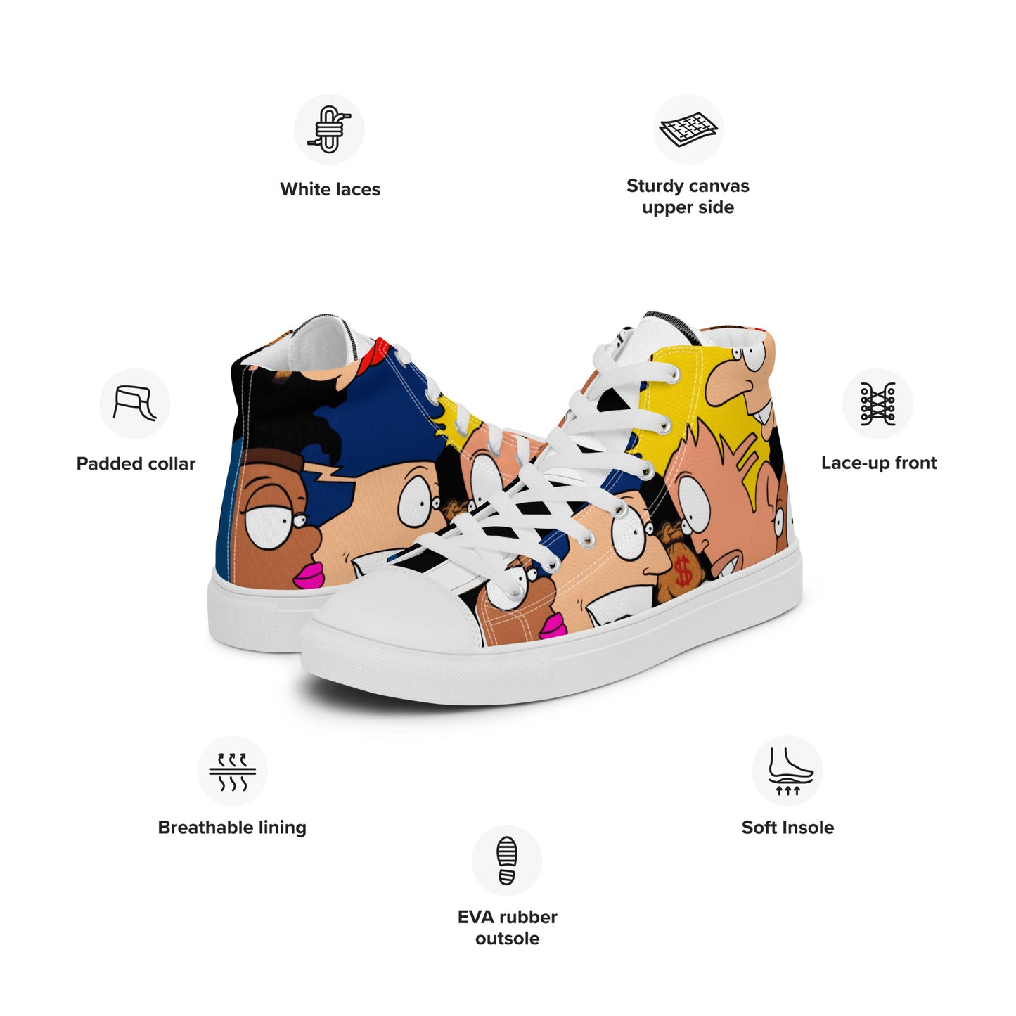 Men’s high top canvas shoes