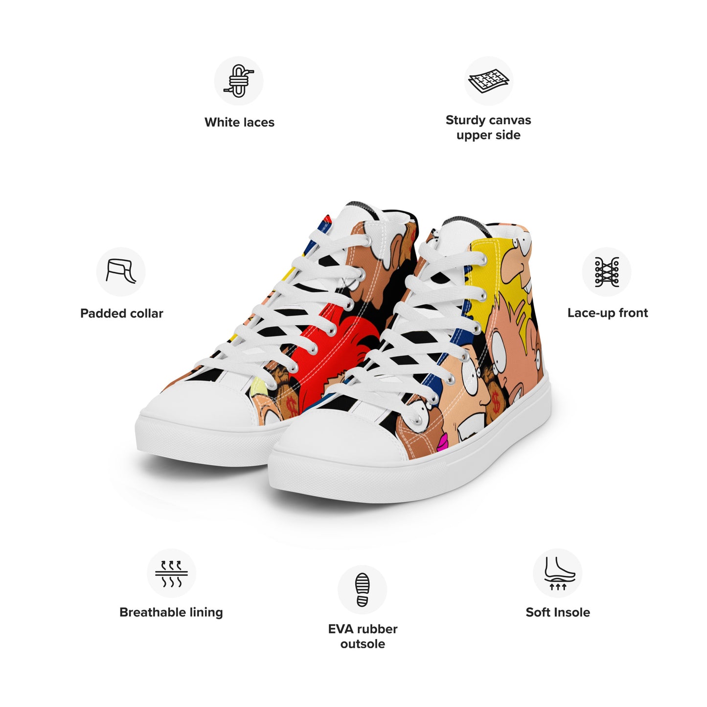 Men’s high top canvas shoes