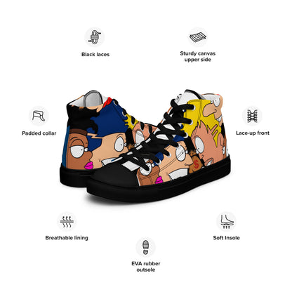 Men’s high top canvas shoes
