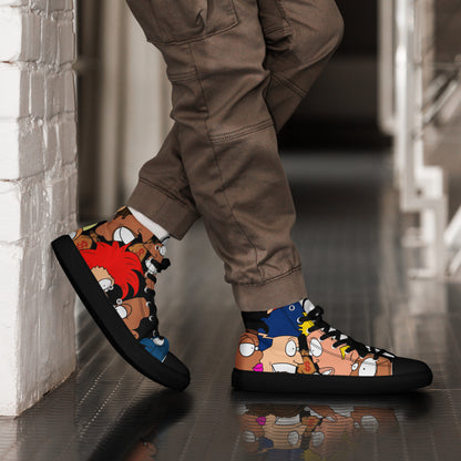 Men’s high top canvas shoes