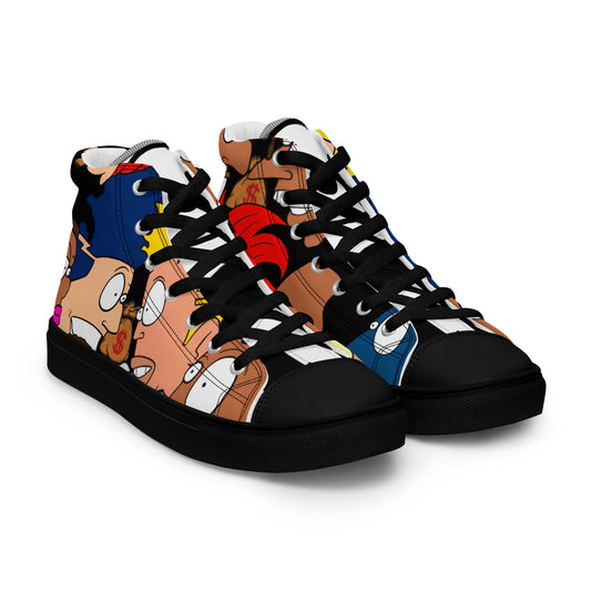 Men’s high top canvas shoes