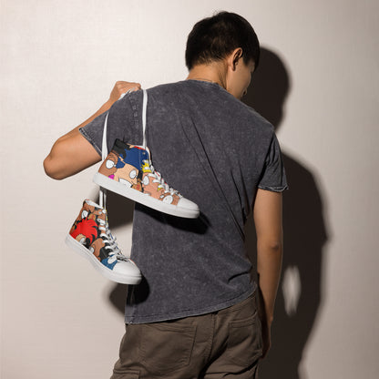 Men’s high top canvas shoes